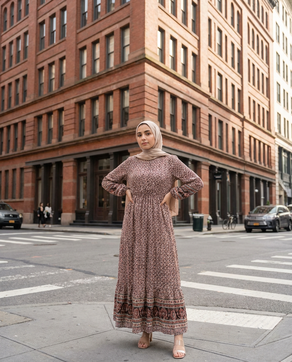 19. Modest Long-Sleeve Maxi for Teens