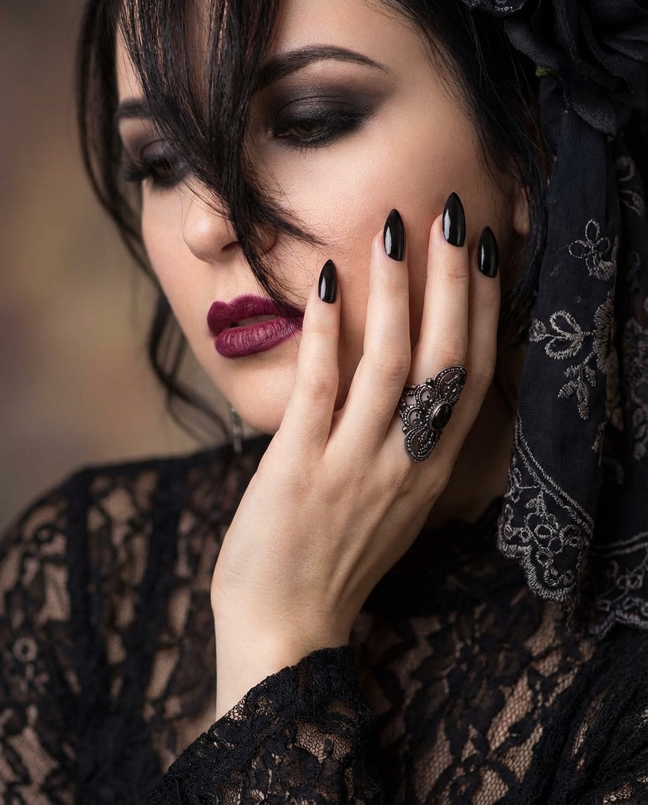 22. Goth Glam Black Details