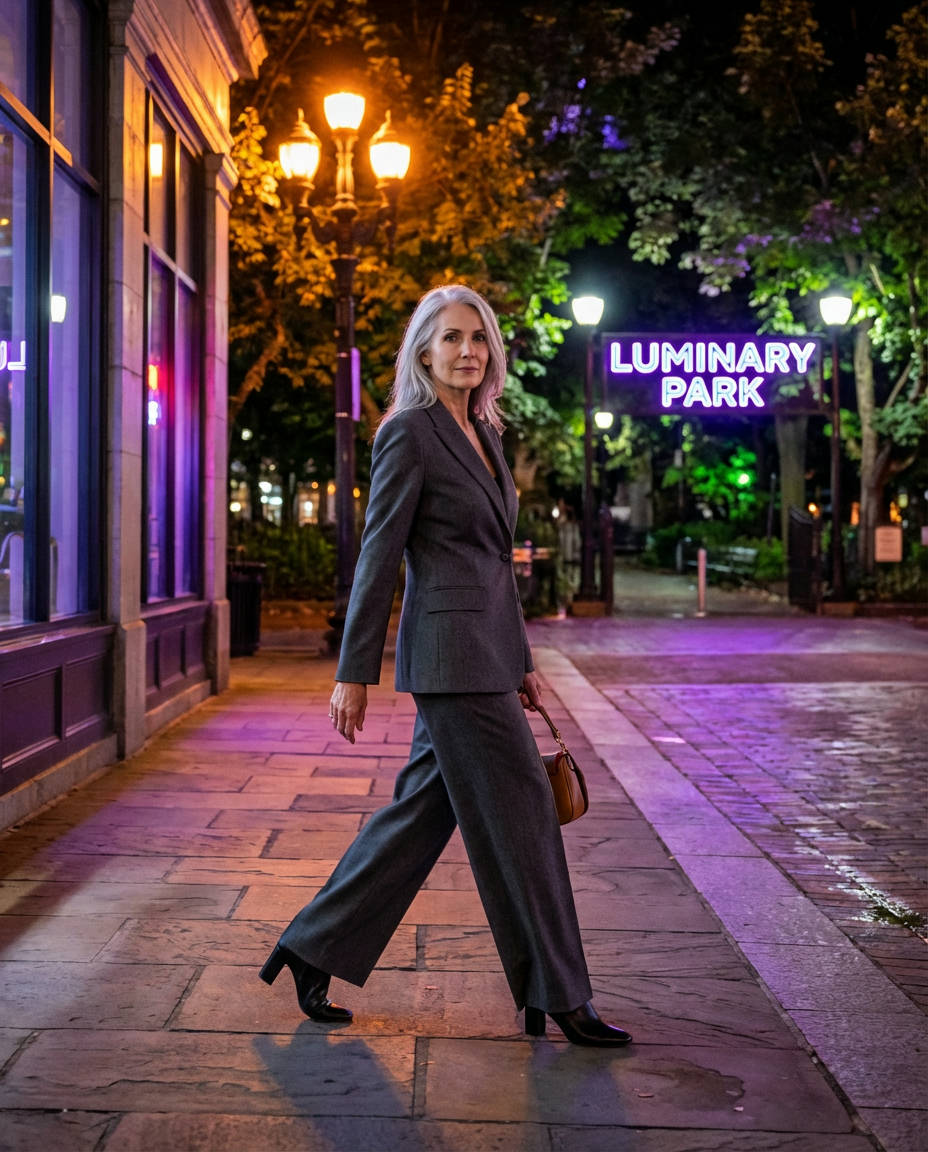 Polished Blouse & Straight-Leg Trousers