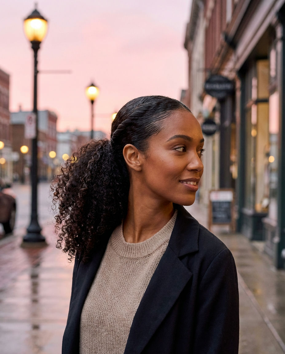 Half-Up Half-Down with Mini Braids