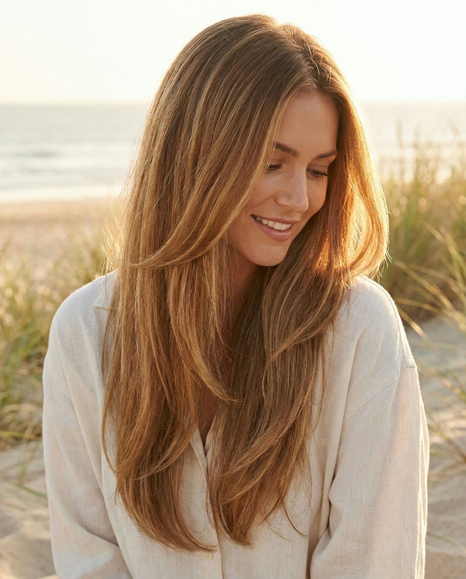 Very Light Brown with Icy Blonde Tips