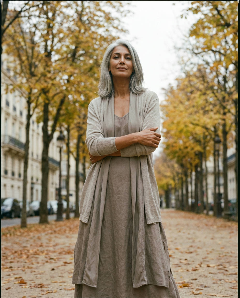 Cozy Cardigan & Band Tee Fusion