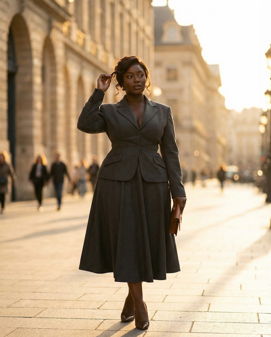 The Power Pinstripe Pant Suit