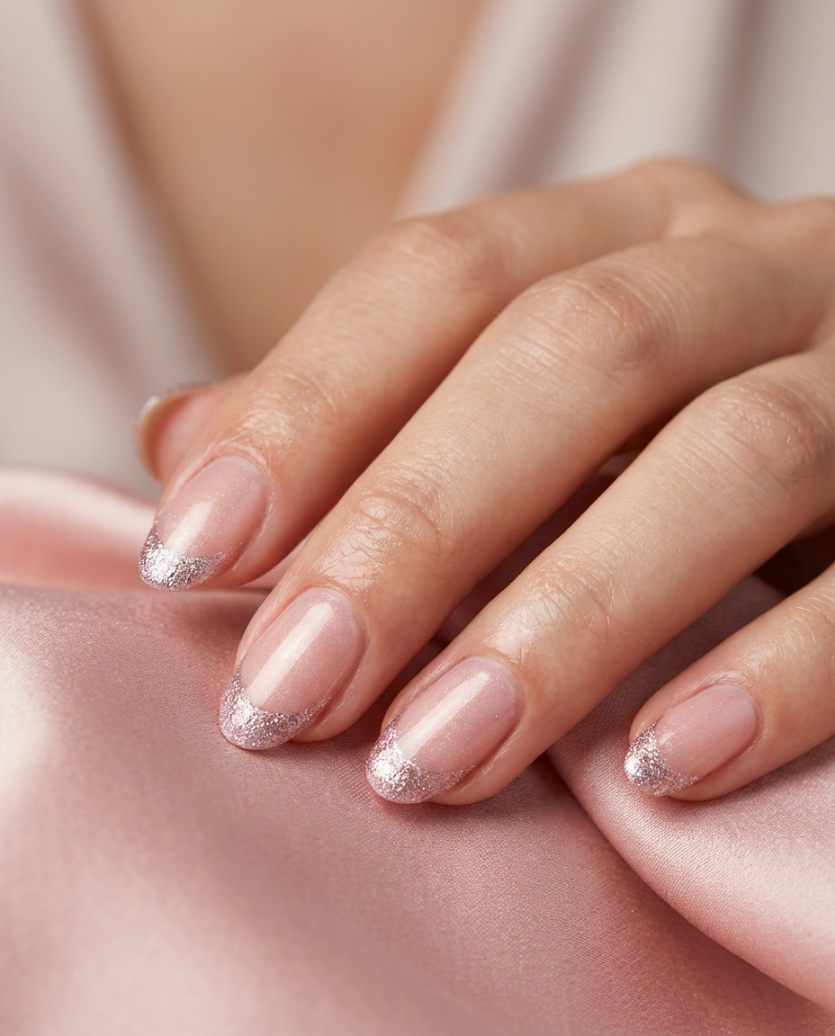 Candy Pink Swirls with Glitter