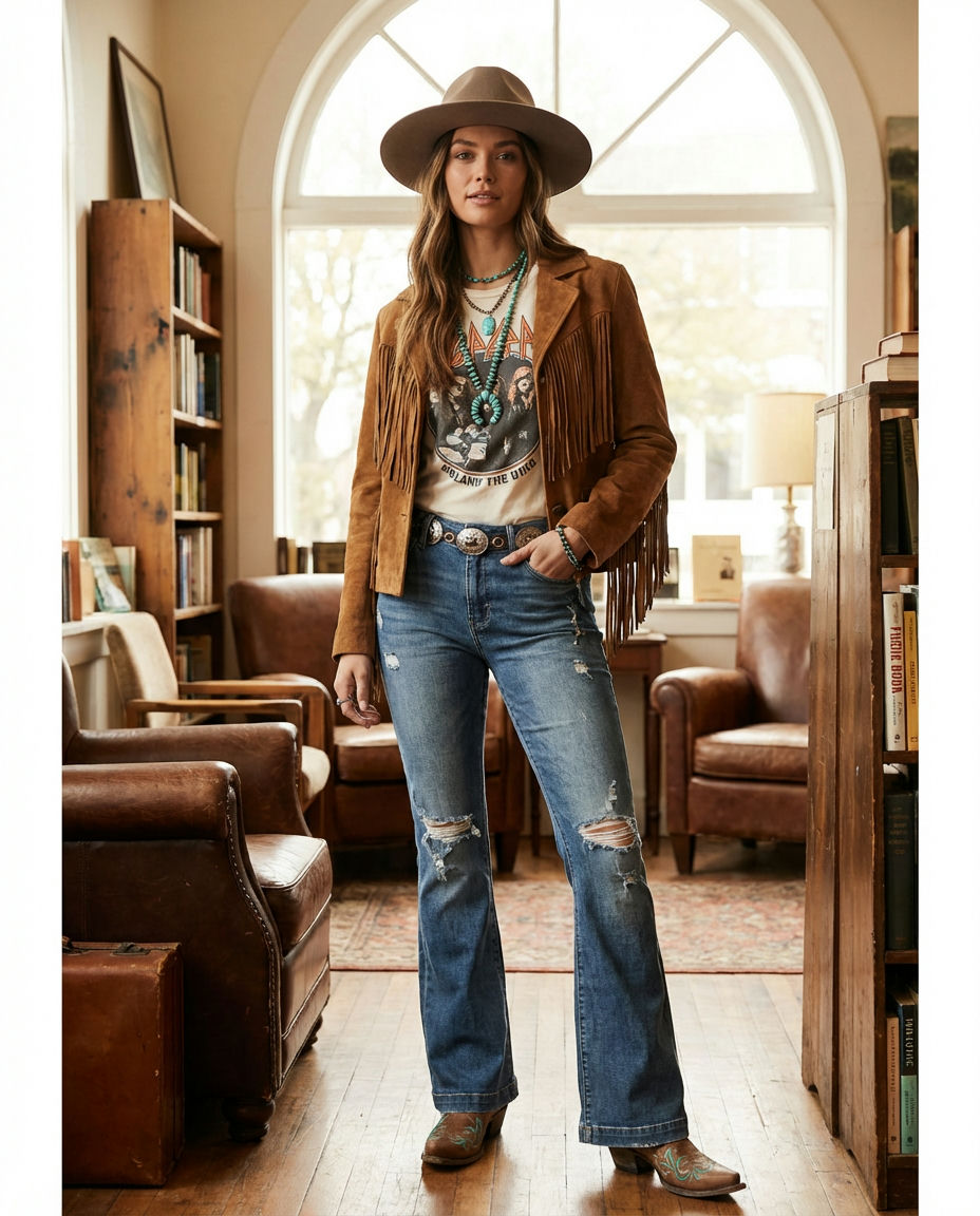 The Classic Denim Shirt & Maxi Skirt Combo