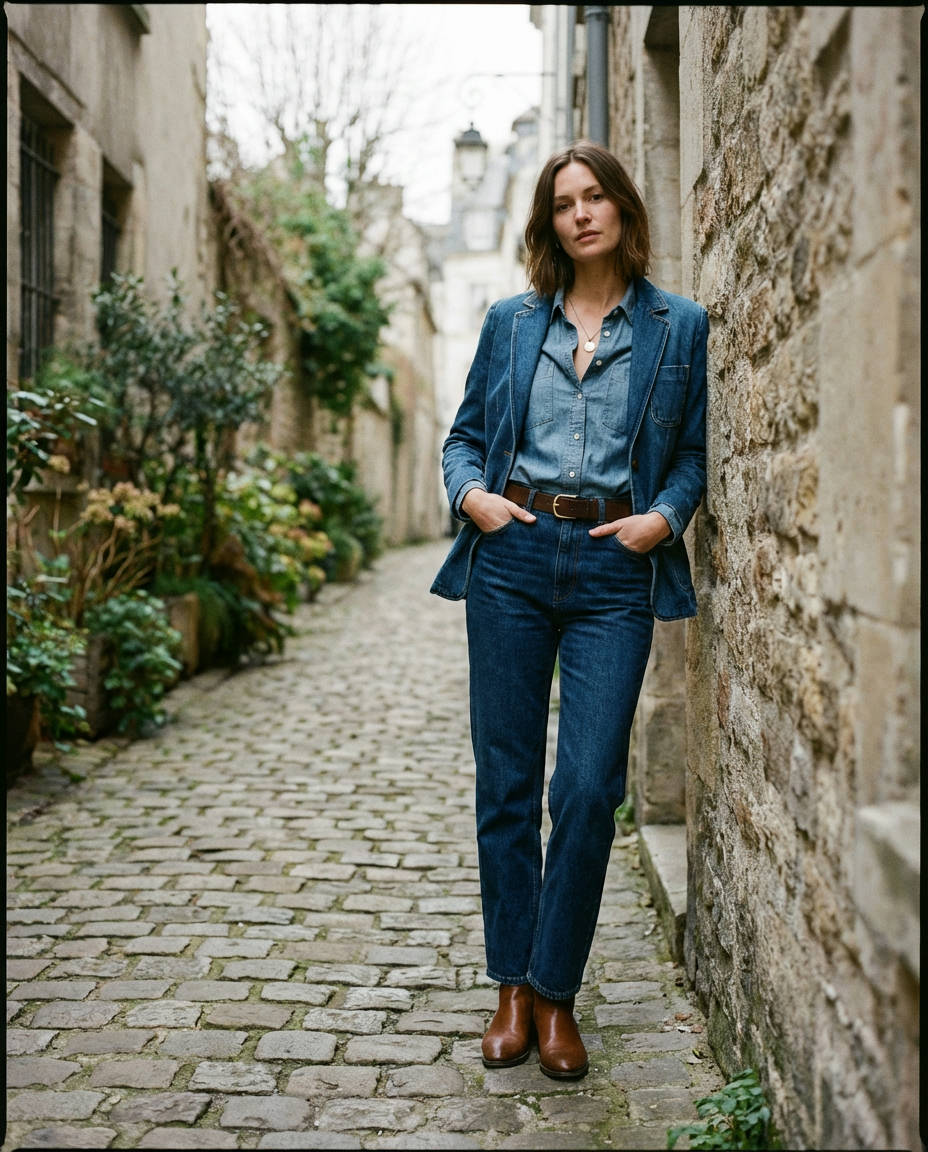Boho-Chic-Denim-Skirt-Ensemble