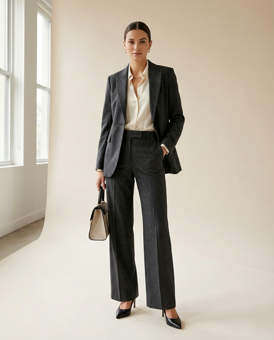 Smart Jumpsuit with Clean White Sneakers