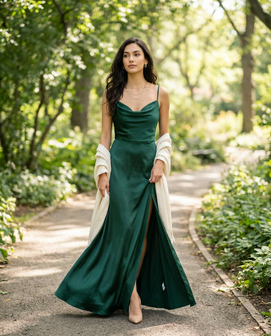 Sleek Slip Dress with Modern Edge
