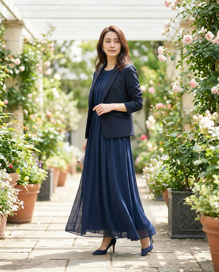 Classic Black Trousers & Silk Blouse for Office