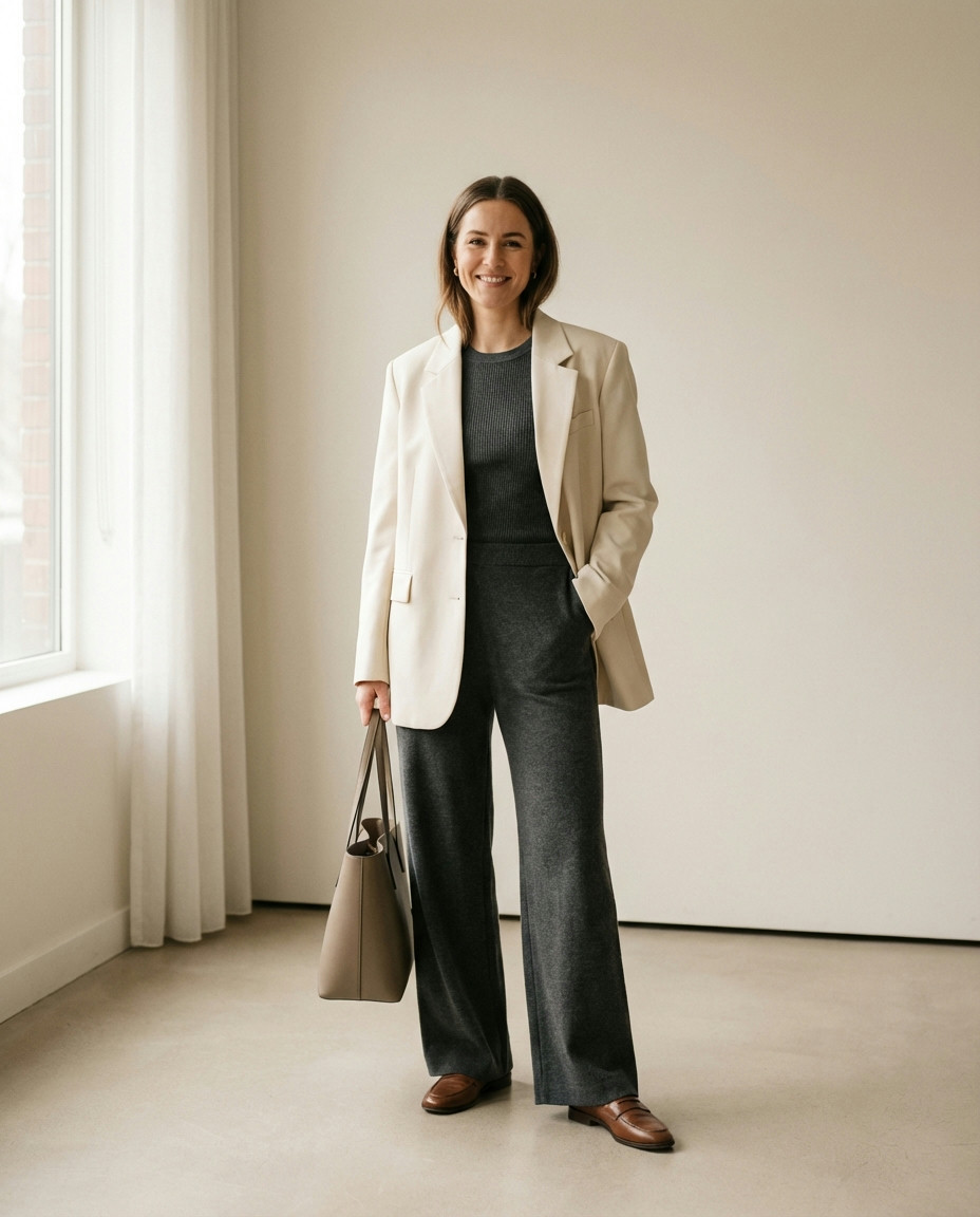 Smart Casual Jumpsuit with Statement Jewelry