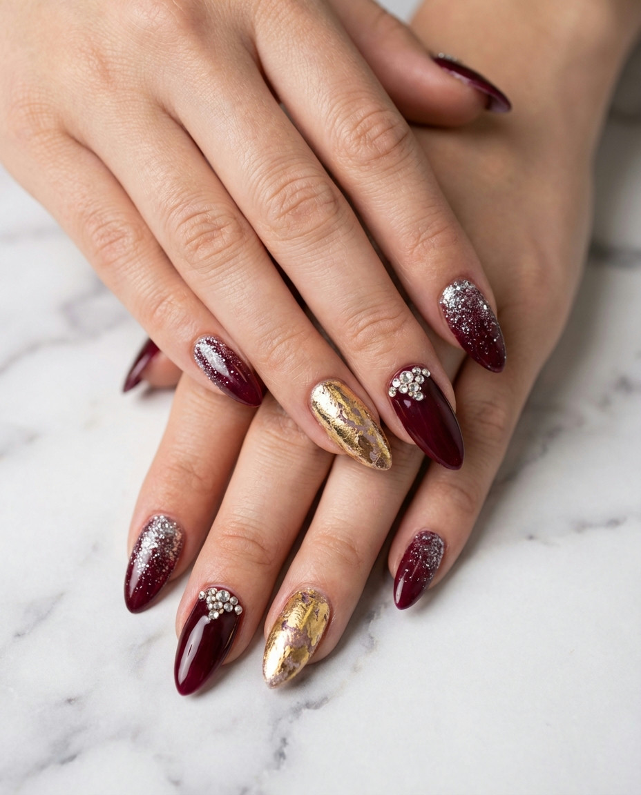 Glossy Chocolate Almond Acrylics