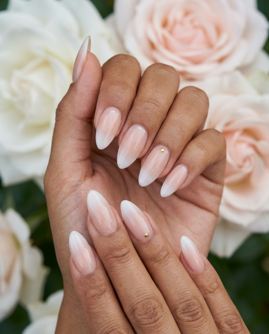 Sunset Ombre Square Nails