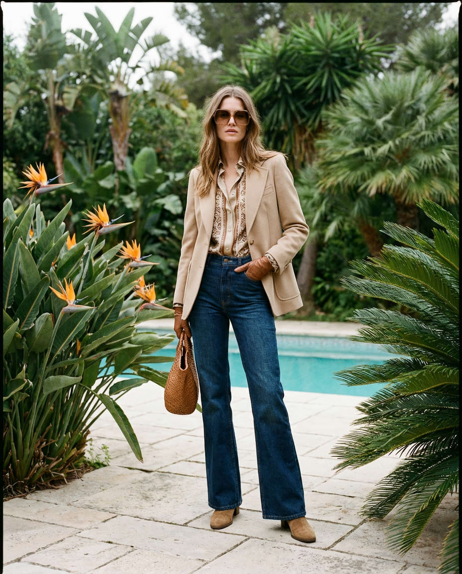 Stylish Black Jeans for a Winter Brunch