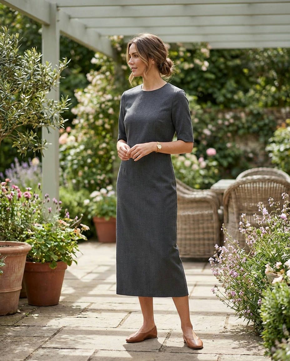 Shimmery Black Slip Dress