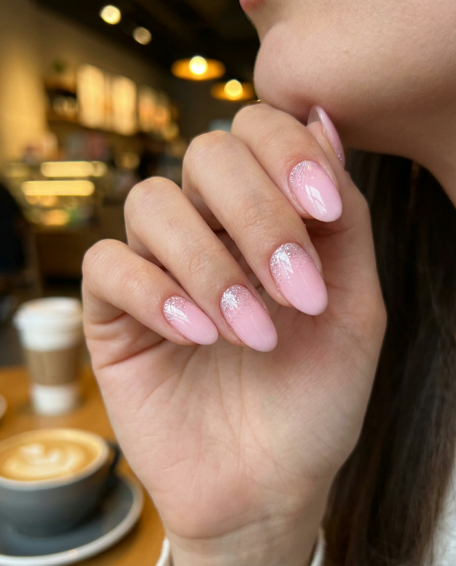 Sheer Milky Pink Gradient