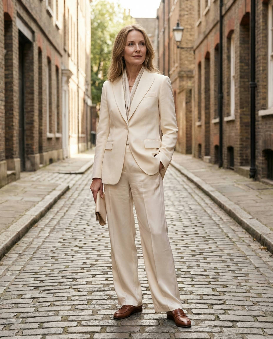 Tailored Power Suit in a Bold Color