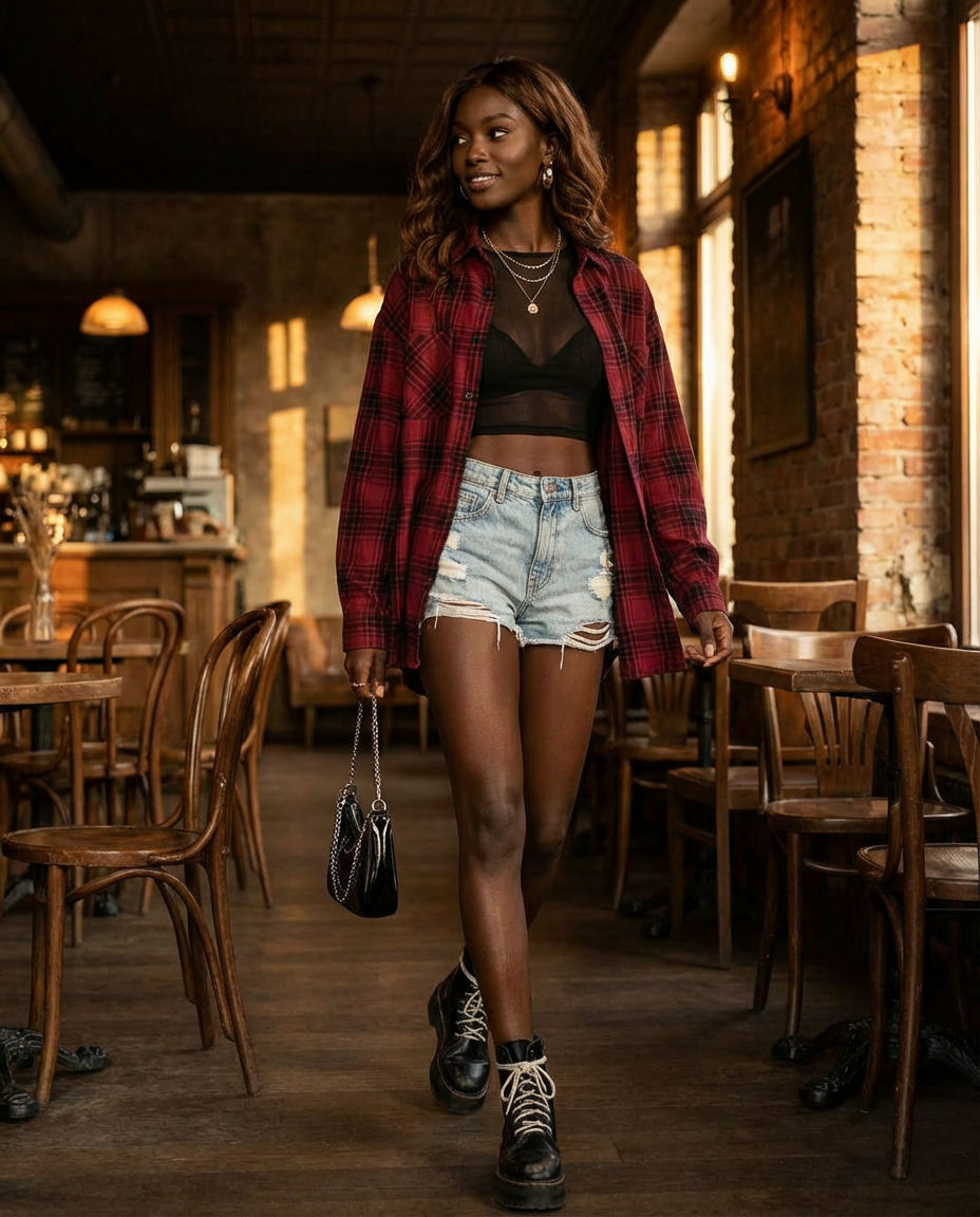 Preppy Revival 90s Polo and Plaid Combinations