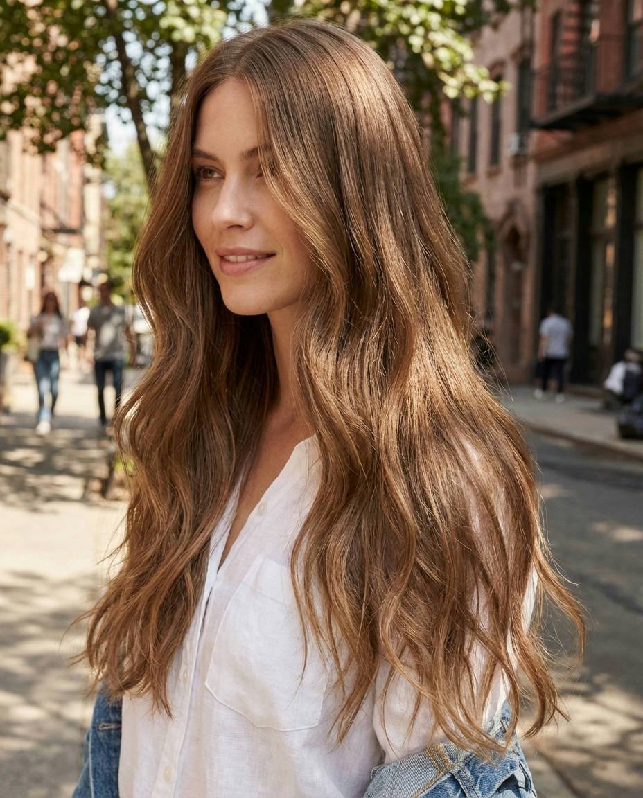 Bold Contrast with Chunky Blonde Highlights
