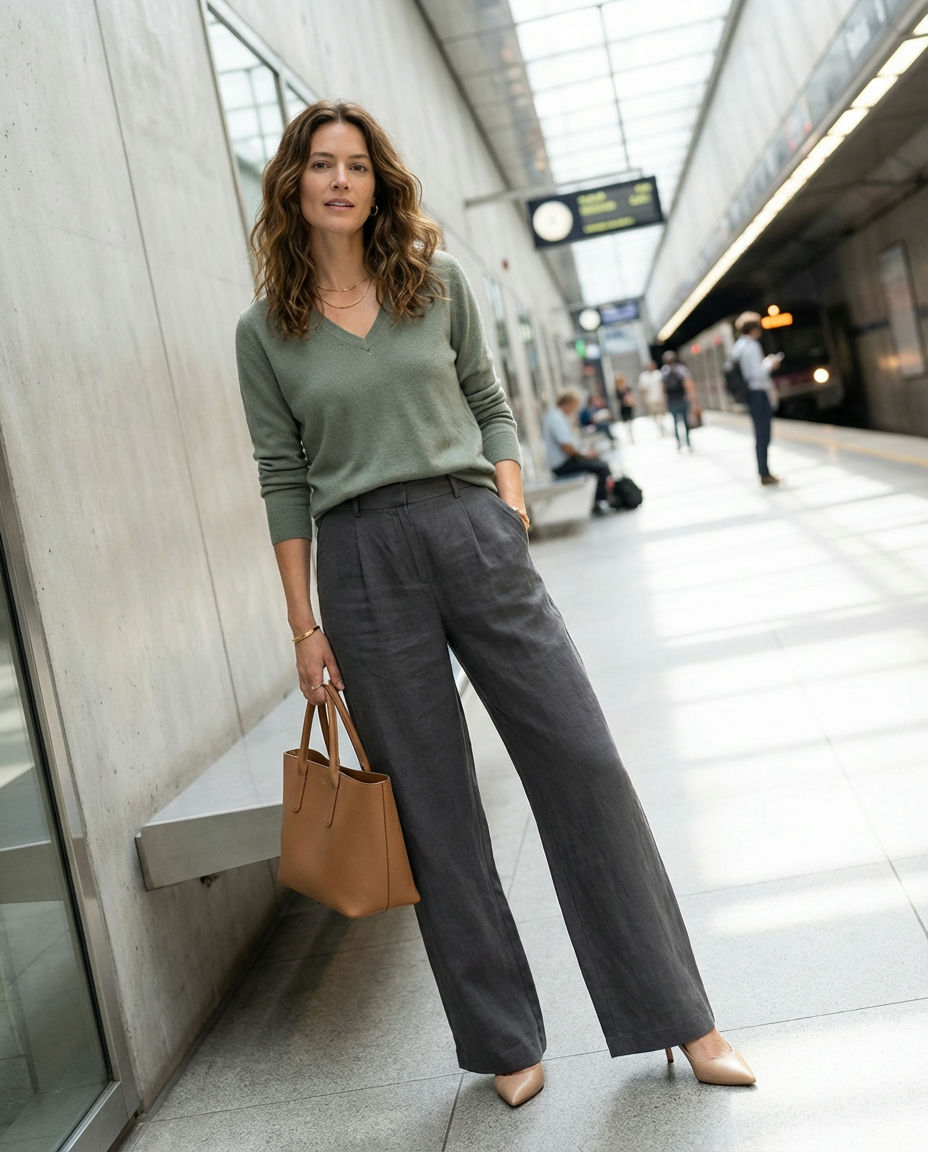 Edgy Faux Leather Pants & Crop Top