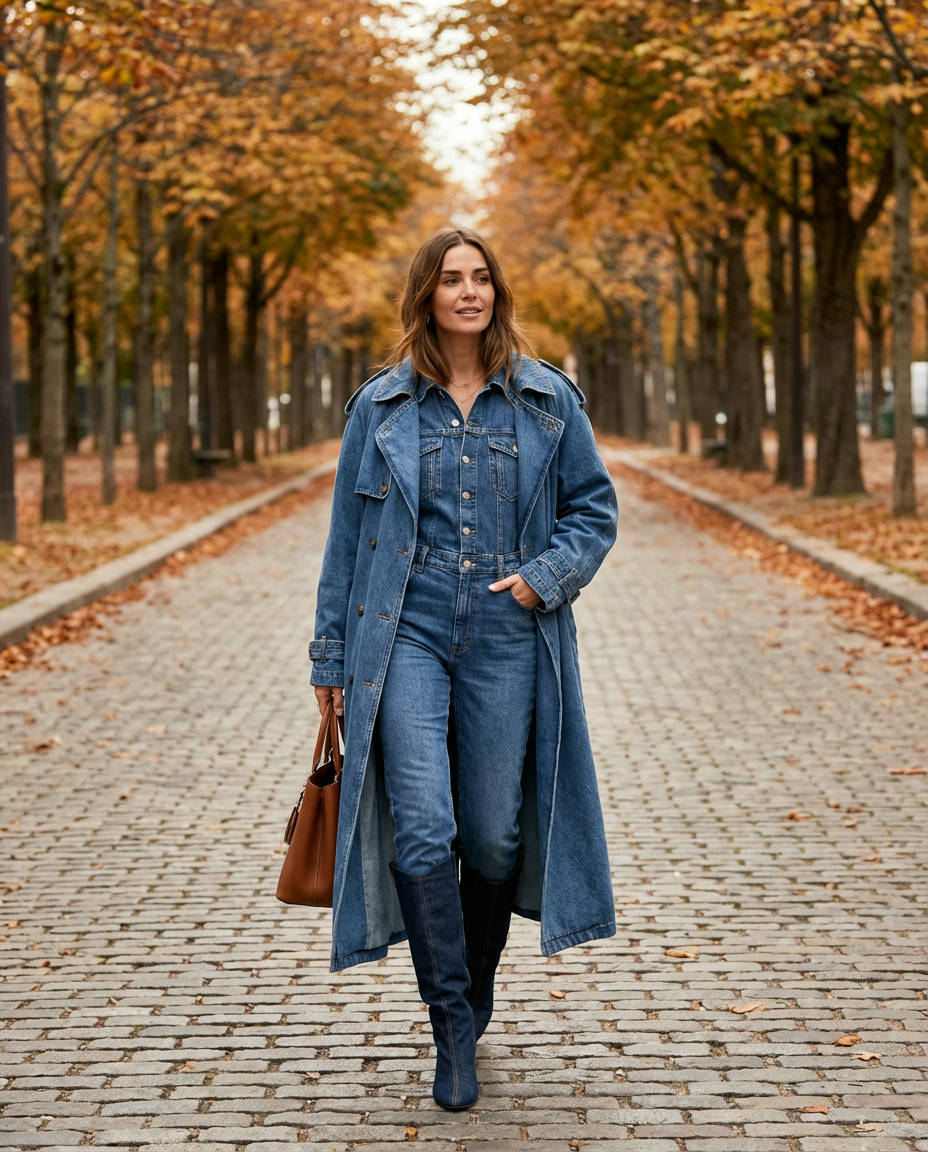 The Total Dark Denim Aesthetic