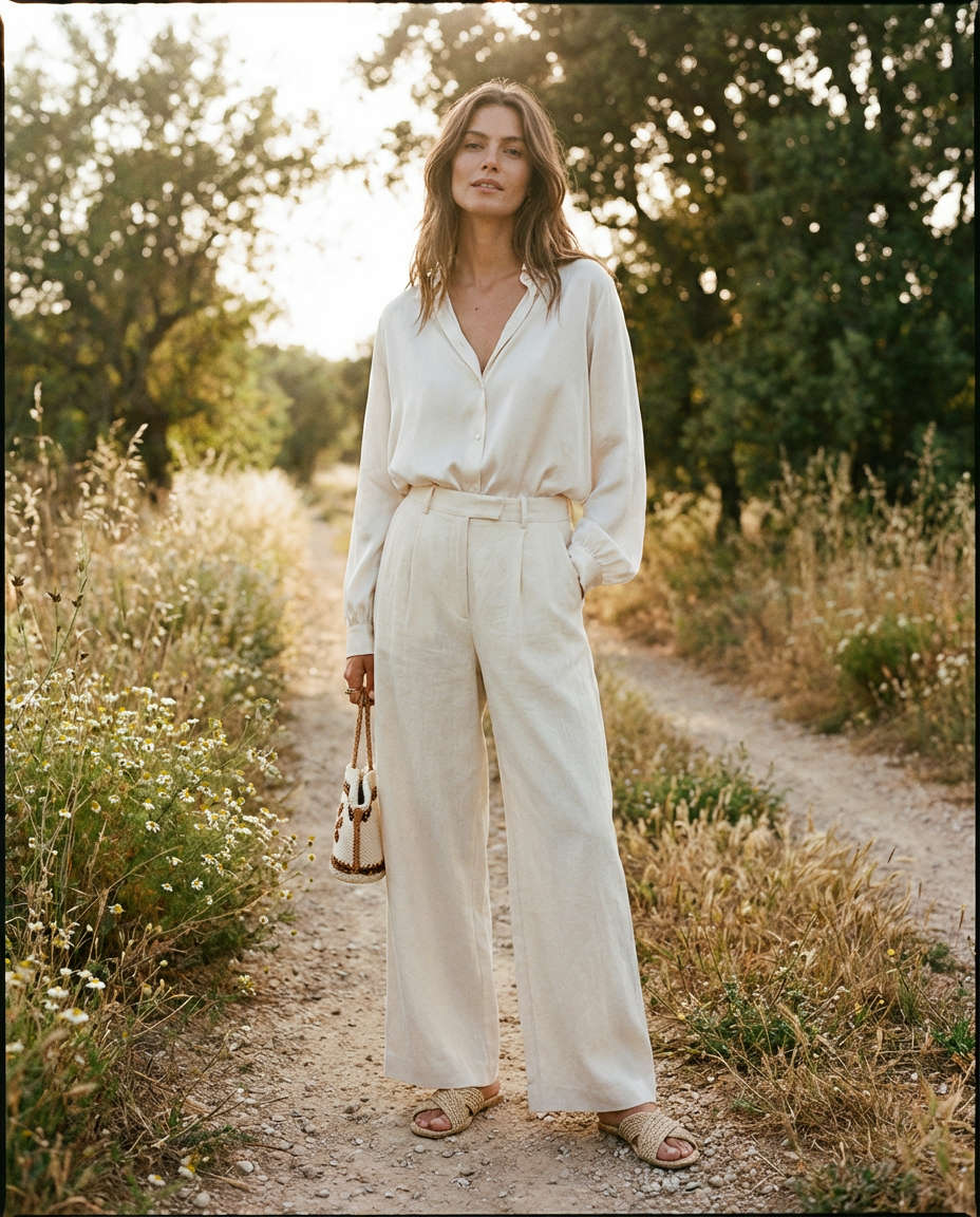 Fall Elevated: Velvet Blazer & Wide-Leg Trousers