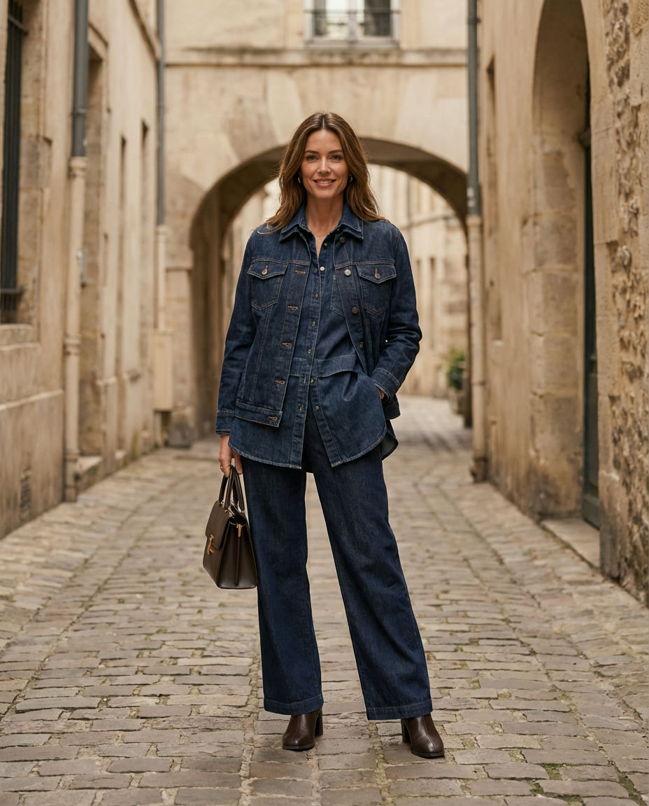 Rugged Repair: Patched & Stitched Denim