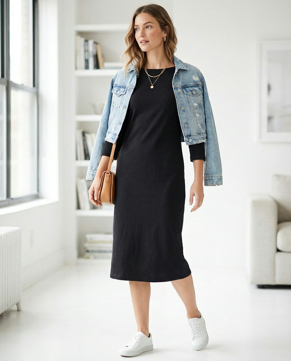 Asymmetric Hem Knit LBD