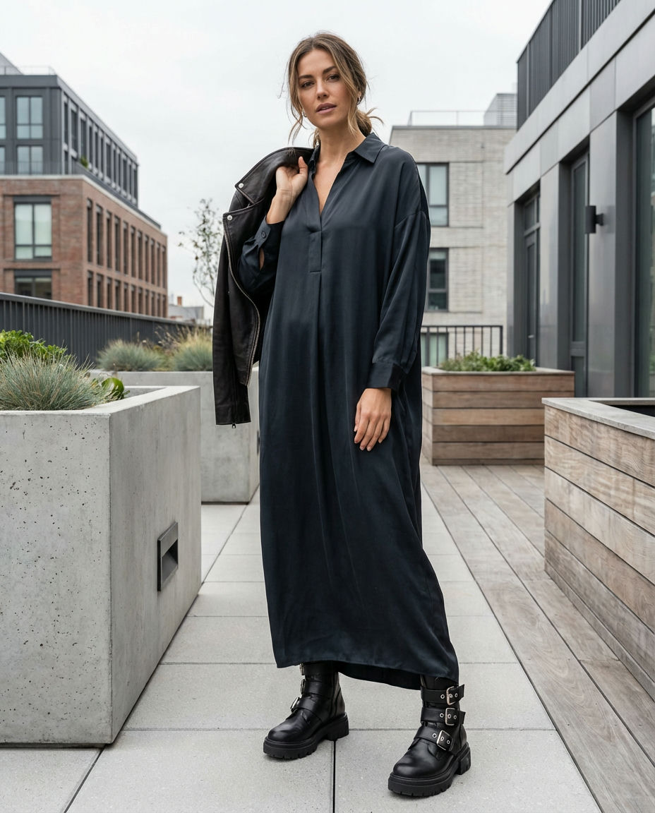 Modern Minimalist Column Dress
