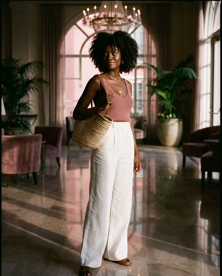 Sophisticated White Dress & Gold Accents