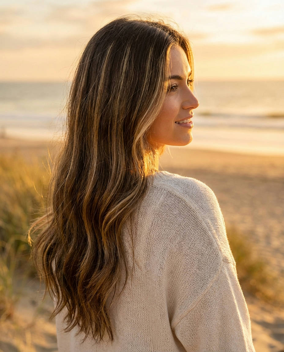 Parisian Chic Light Brown Balayage