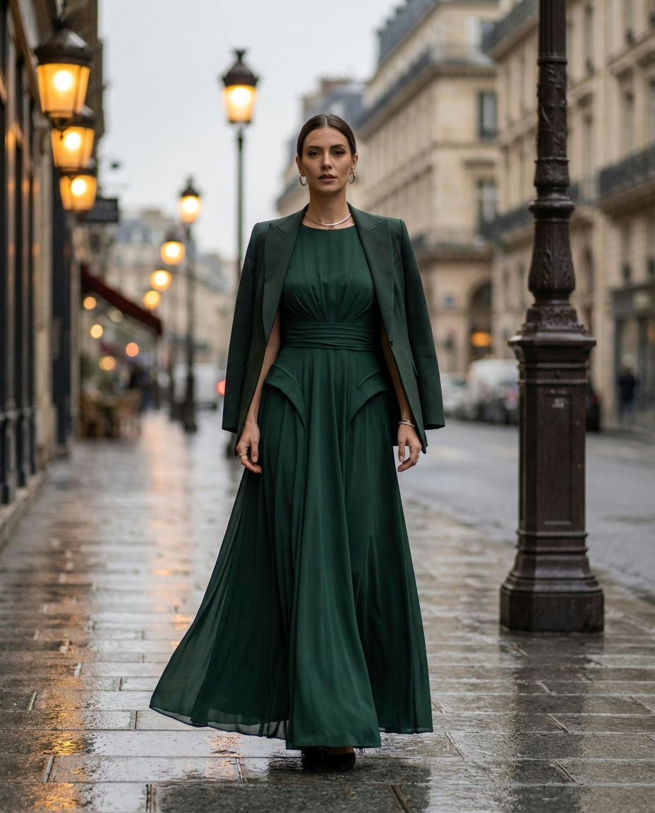 Grecian Draped Maxi Dress