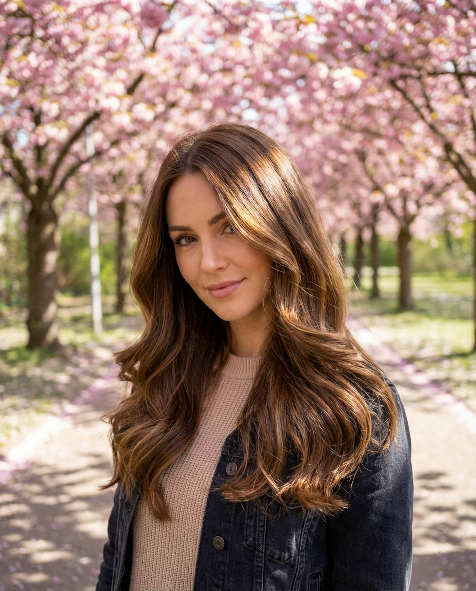 Deep Auburn Brown Shag Cut