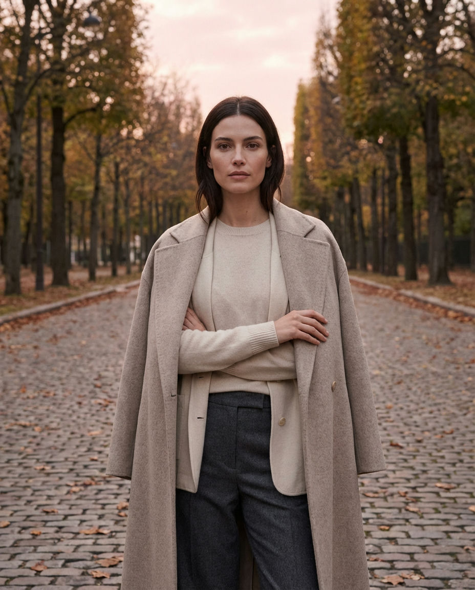 Structured Blazer Over Hoodie