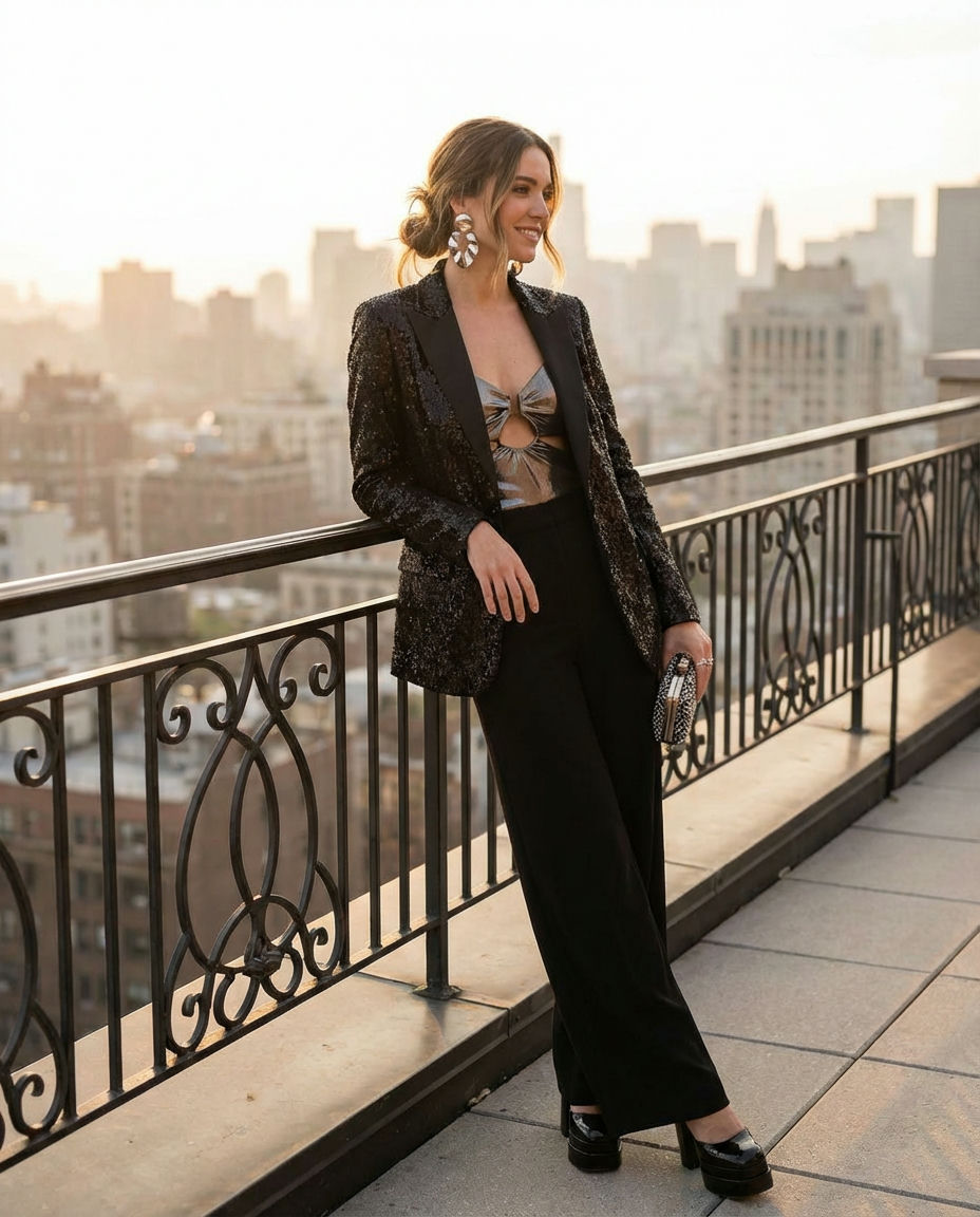 Casual Chic Jeans & Blazer for Fall Happy Hour