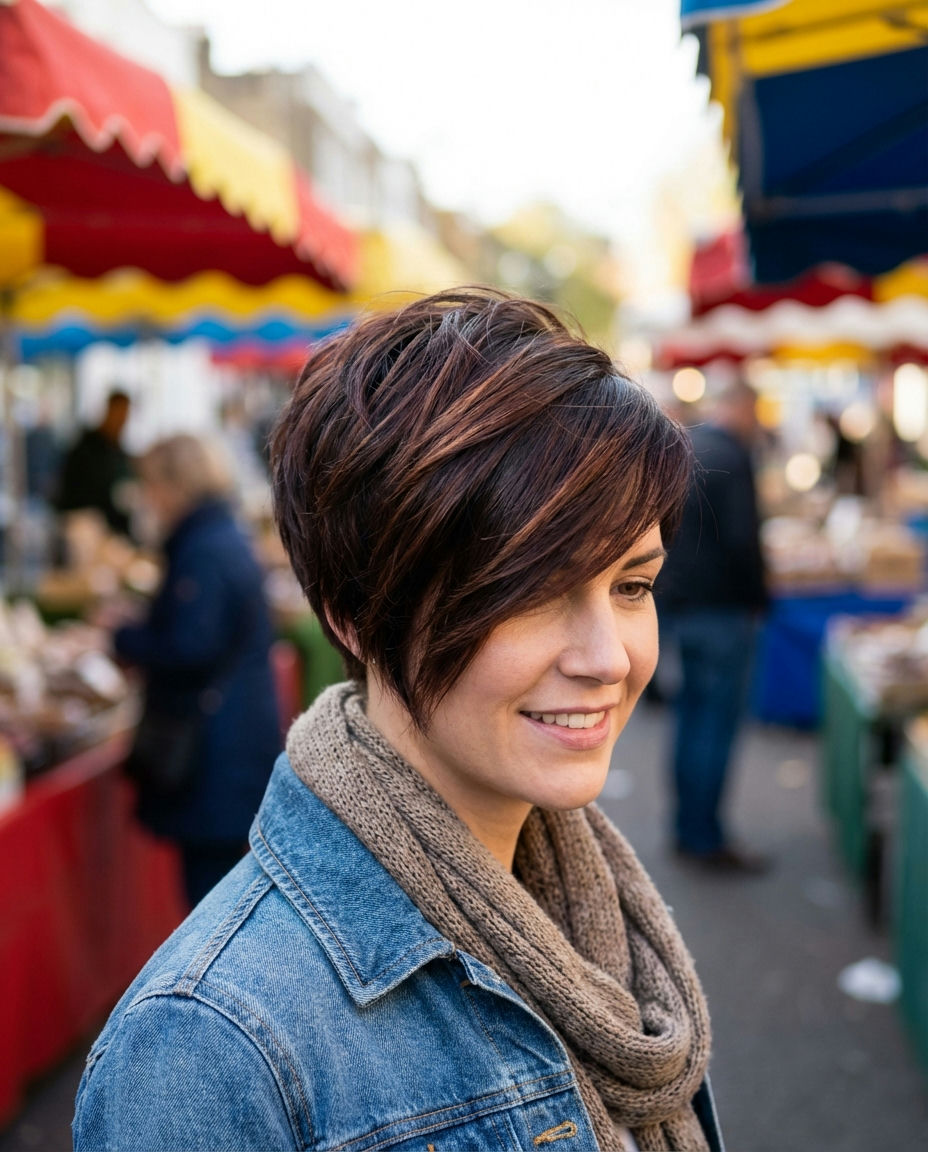 Angled Pixie with Undercut Detail