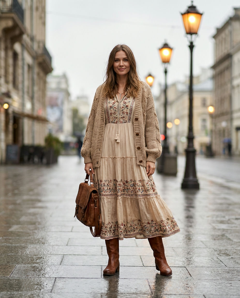 Statement Balloon With Sleeves Maxi