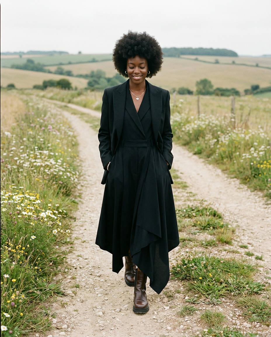 Sophisticated Black Tie Maxi