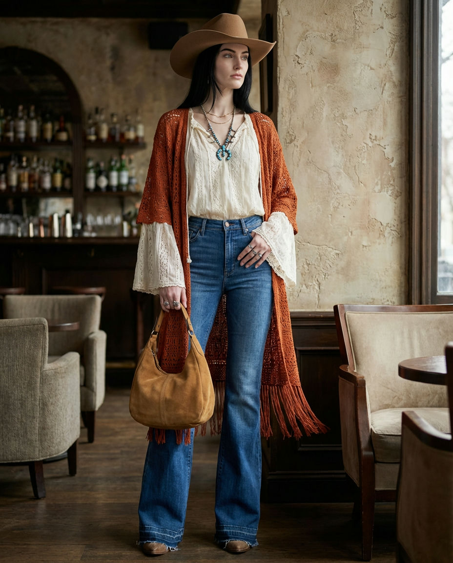 Southwestern Print Skirt & Blouse