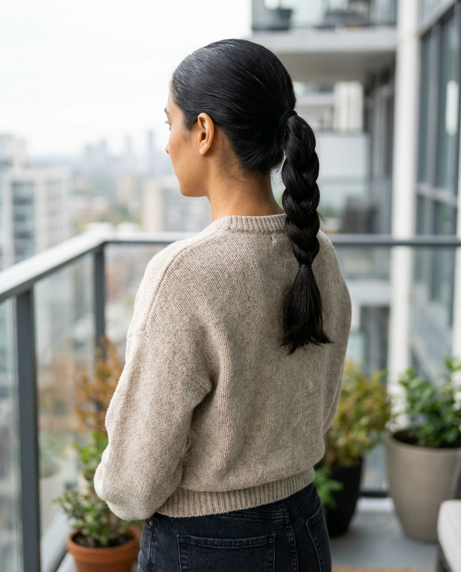 Messy Bun with Face-Framing Tendrils