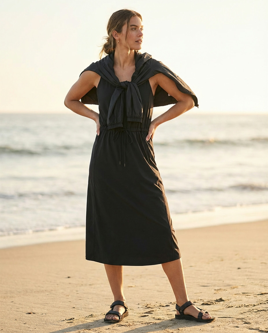 Distressed Knit Tank Dress