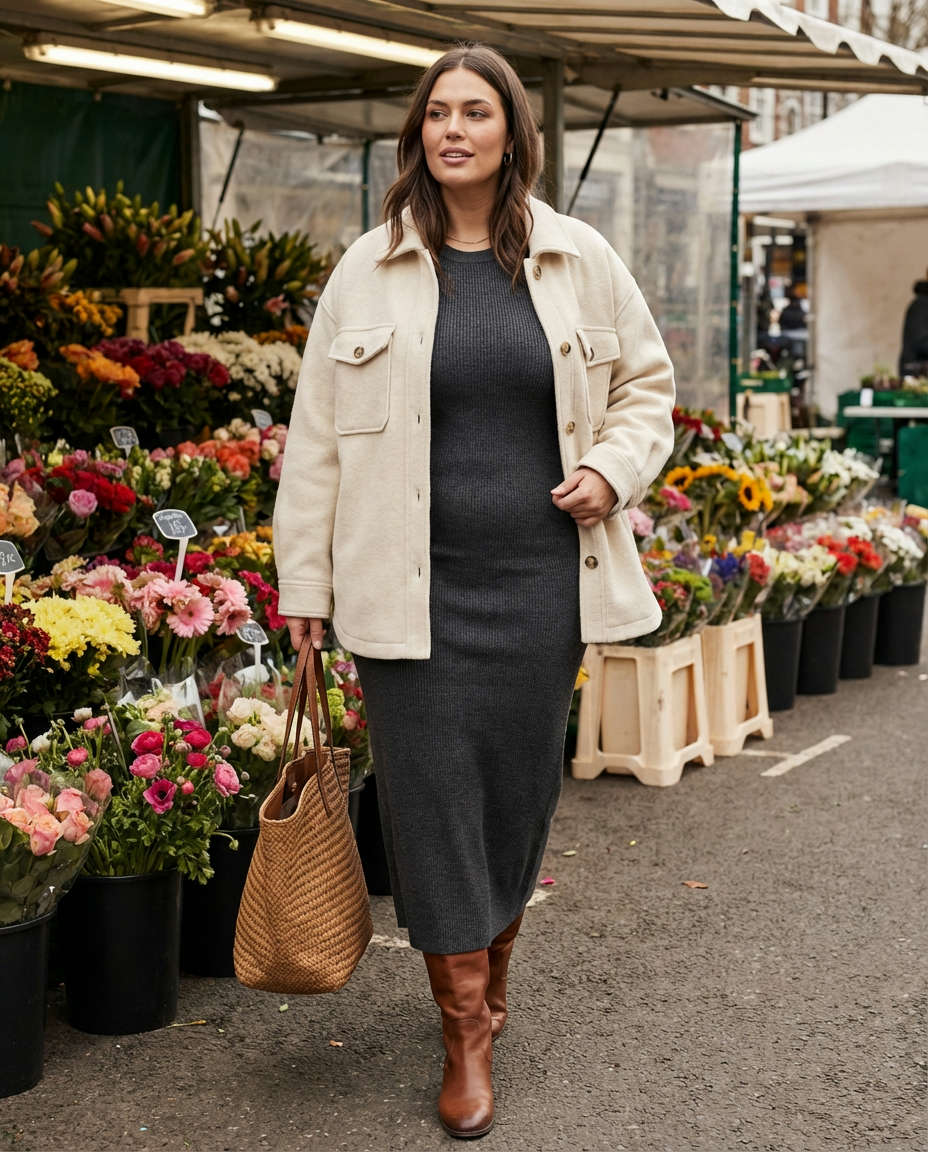 Sweater Vest and Wide-Leg Corduroys