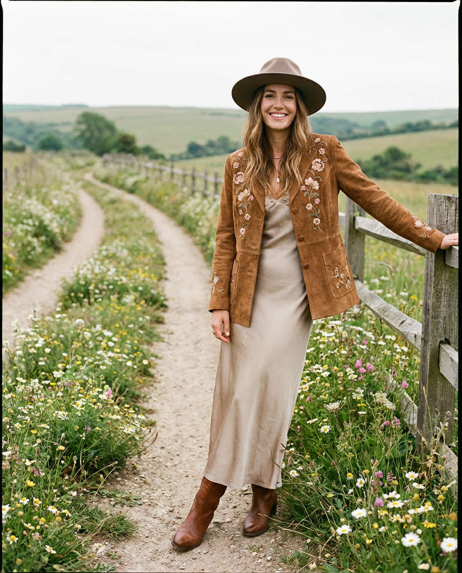 Sequin Fringe Blazer & Skinny Jeans