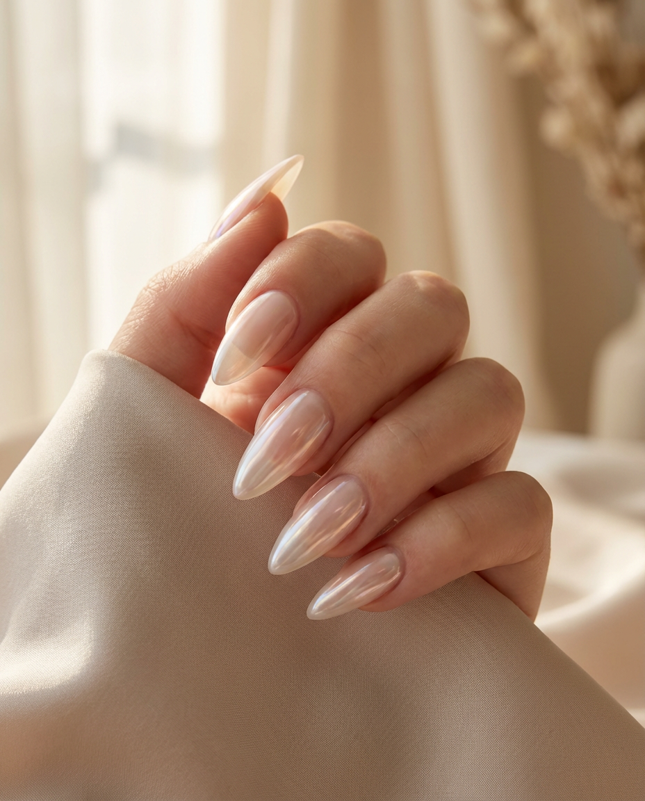 1. Glazed Donut Stiletto Nails