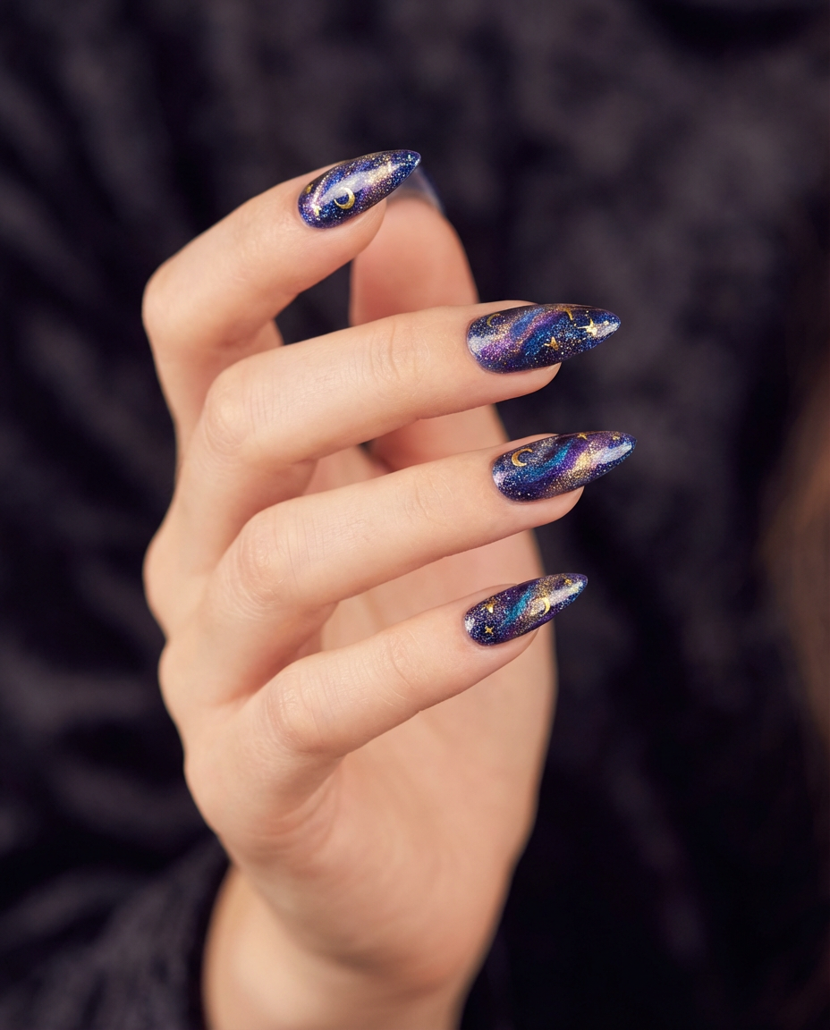 13. Cosmic Galaxy Stiletto Art