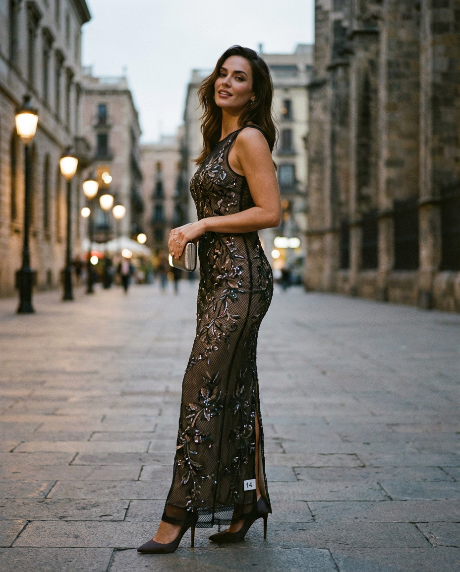 14. Bodycon Mesh for a Glamorous Evening