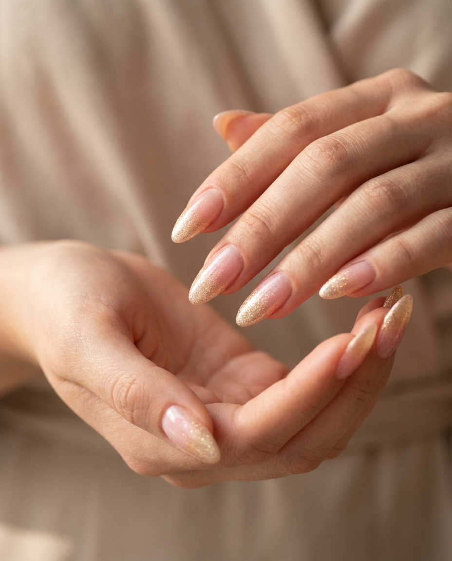 19. Shimmer Ombre French