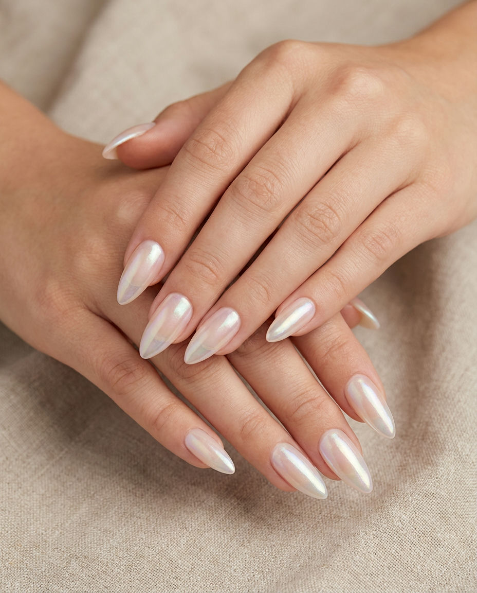 Reverse French Acrylic Manicure for Intrigue