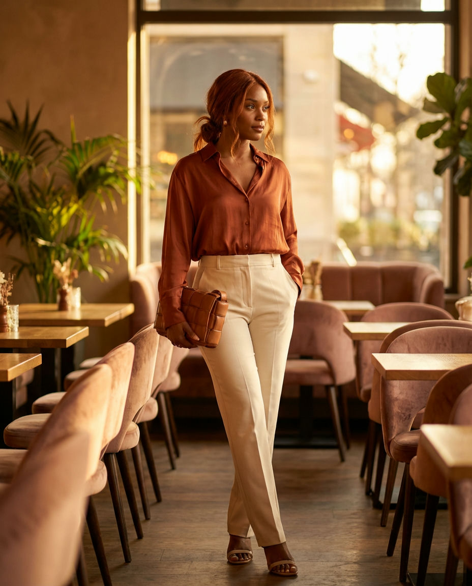 Statement Headwrap & Trousers