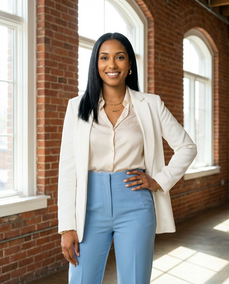 Light-Wash Jeans & Button-Up Shirt (Casual Friday)