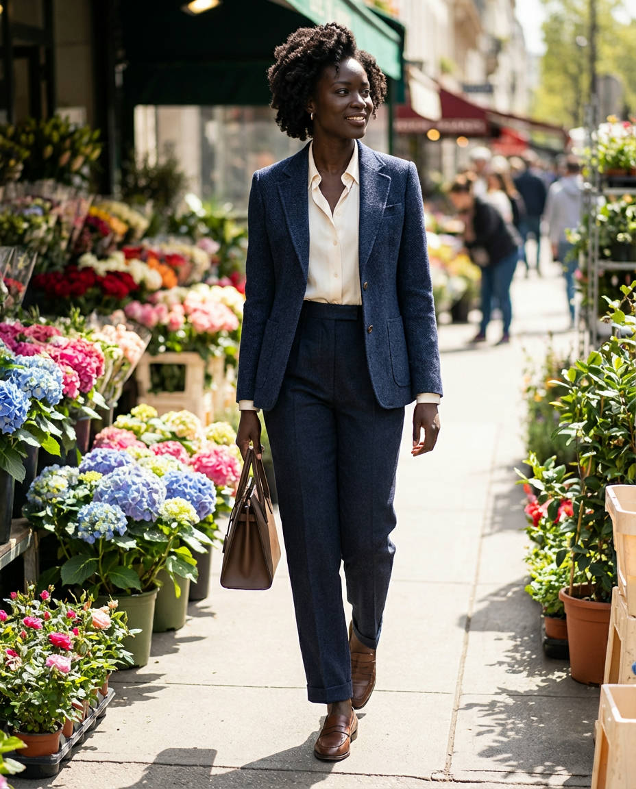 Neon Blazer with Neutral Basics